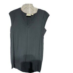 Maeve Women's Top Blouse V-Neck Sleeveless Black Size 0
